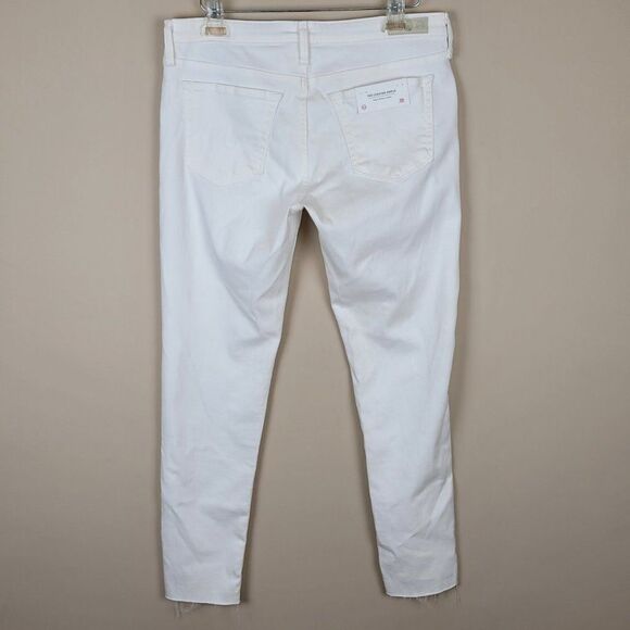 Adriano Goldschmied The Legging Ankle Super Skinny Jeans Raw Hem White Size 30 - Picture 4 of 14